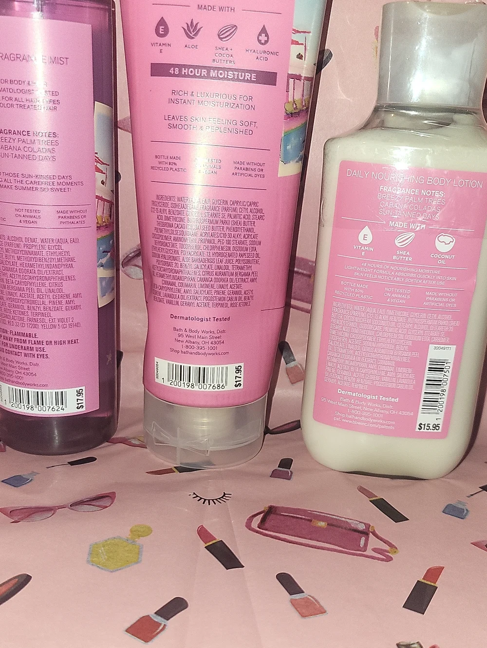 Bath & Body Works 3 Pc. Meet Me In Miami Set Mist/Body Cream & Lotion NEW FS